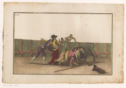 Picador fallen from his horse
