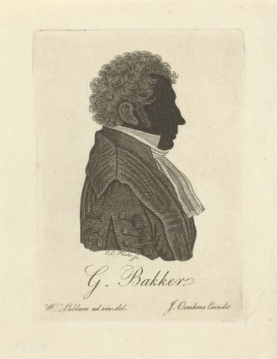 Silhouette portrait of Gerbrand Bakker