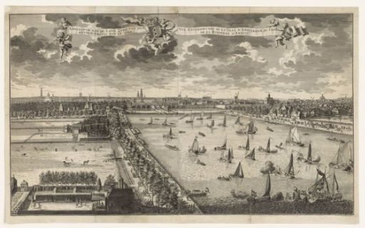 "View of Amsterdam from the Land Side of the Outer Amstel"