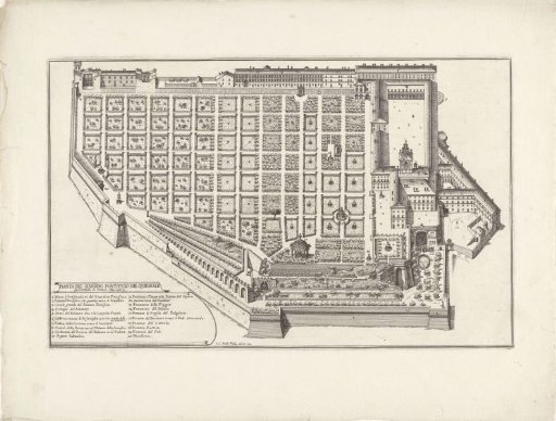 Plan of the garden at the Palazzo del Quirinale