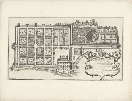 Plan of the garden of the Villa Medici in Rome