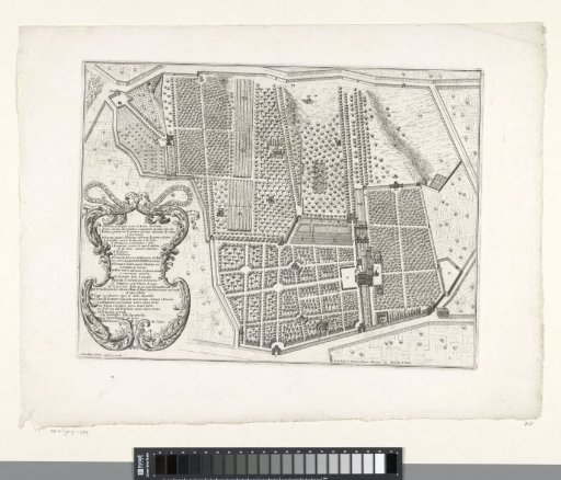 Plan of the Gardens around Villa Borghese