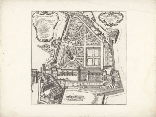 Plan of the Vatican Belvedere gardens