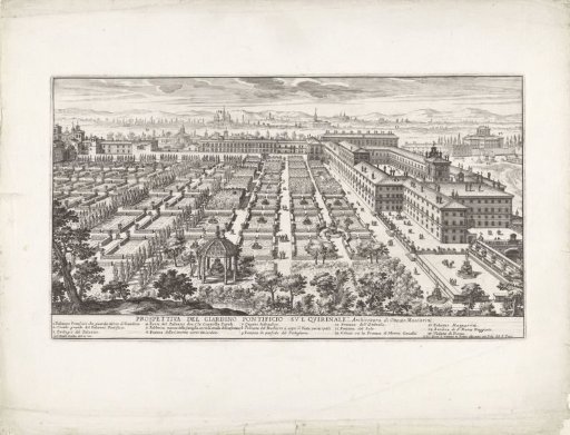 View of the Garden at the Palazzo del Quirinale