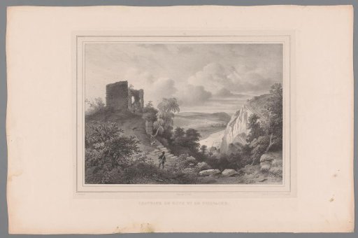 Hunter at the Ruins of the Castle of Poilvache