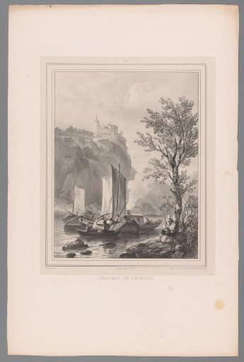 Fisher on the Meuse near the Castle of Chokier