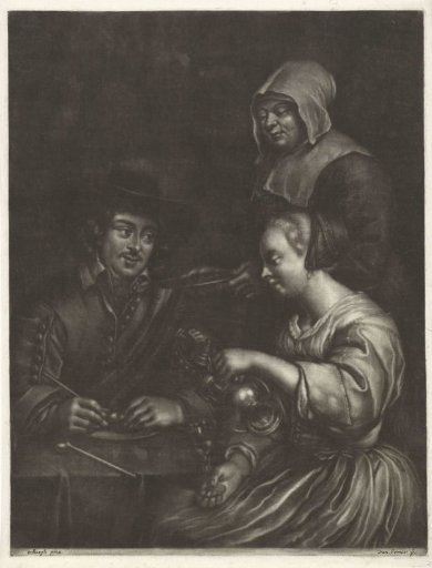 Man and Woman at a Table