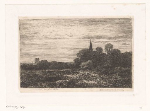 Landscape with church tower