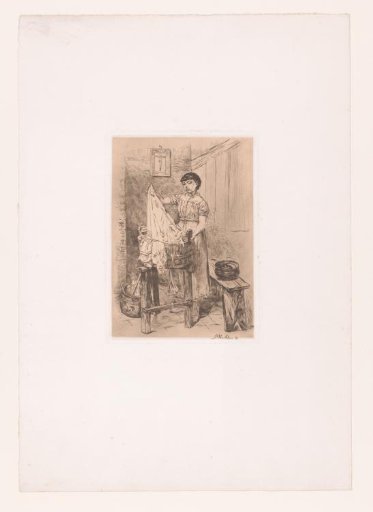 Young woman washing
