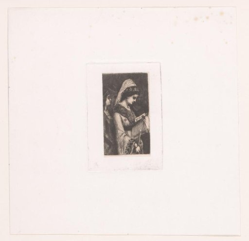 Noblewoman Reading in Her Prayer Book with a Candle in Her Hand