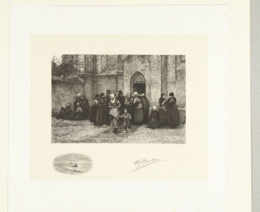 Poor Men and Women Receiving Bread