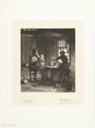 Fishing Family at Breakfast