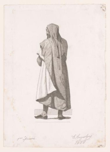 Standing Man in Medieval Clothing