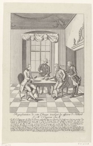 Satirical print on the Treaty of Fontainebleau, 1785