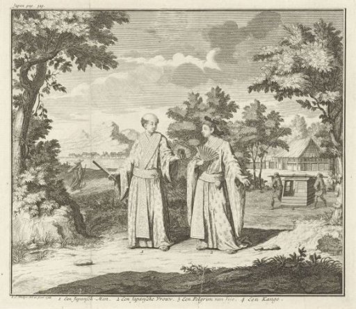 Landscape with a Japanese couple