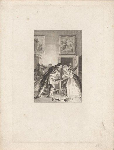 A drunkard overturns a set table