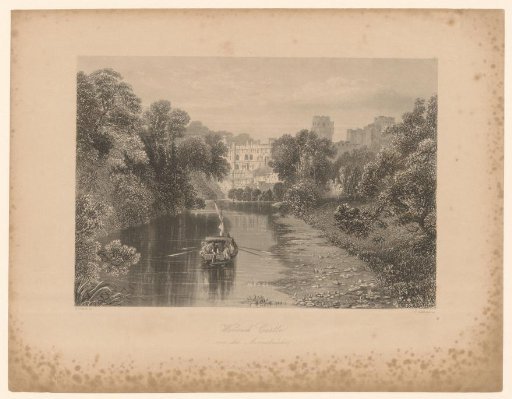 View of Warwick Castle from a bridge over the Avon