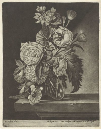Flowers in a Glass Vase