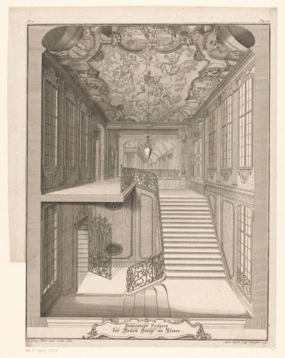 Interior of the staircase in the town hall of Frankfurt am Main