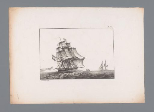 Merchant frigate at sea