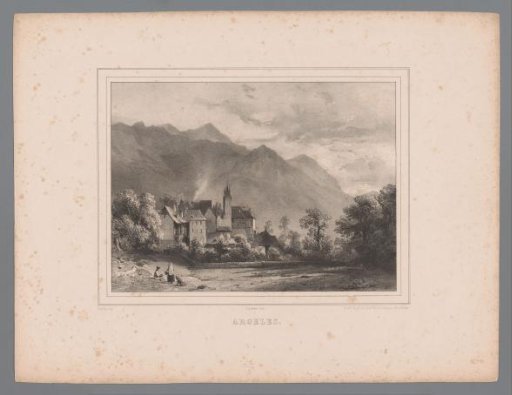 Mountain landscape with a village
