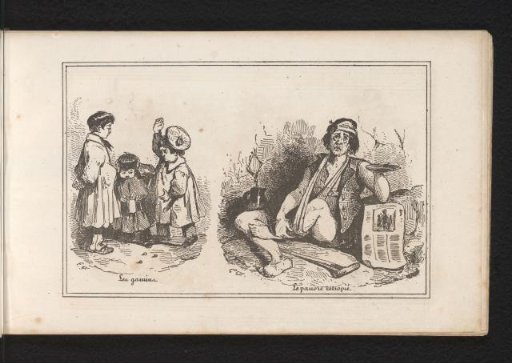 Three children and a beggar