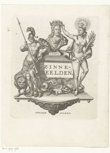 Allegory with bust of poet Jacob Zeeus