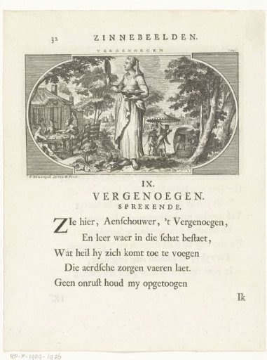 Emblem with an allegory of contentment