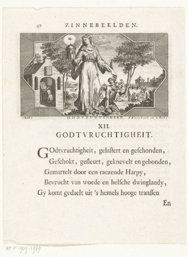 Emblem with an allegory of piety