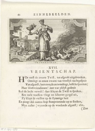 Emblem with an allegory of friendship