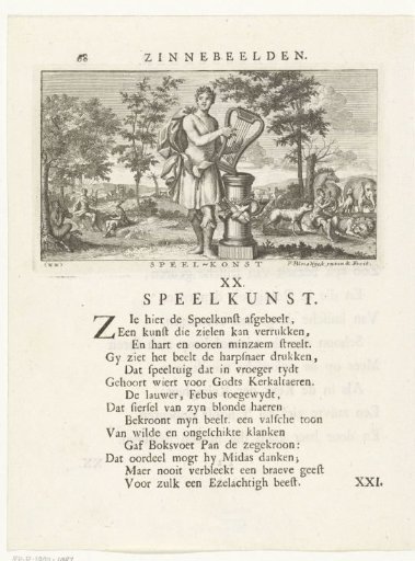 Emblem with an allegory of the art of playing
