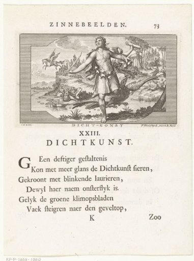 Emblem with an allegory of poetry