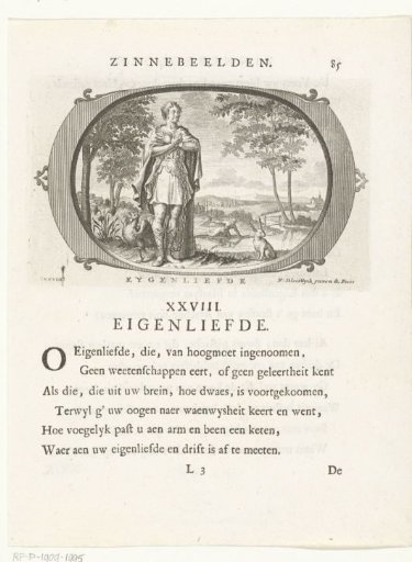 Emblem with an allegory of self-love
