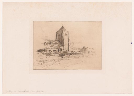 View of the Church of Our Lady of the Dunes in Mariakerke