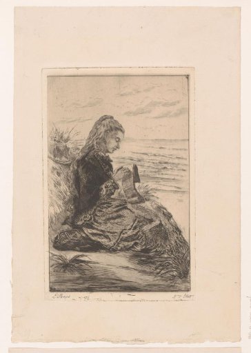 Embroidering Girl in the Dunes