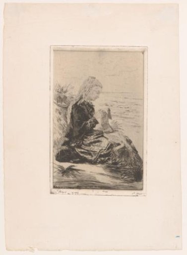 Embroidering Girl in the Dunes