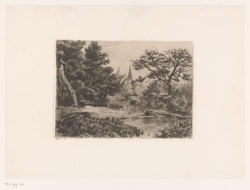 Landscape with a Woman Drawing Water from the Stream