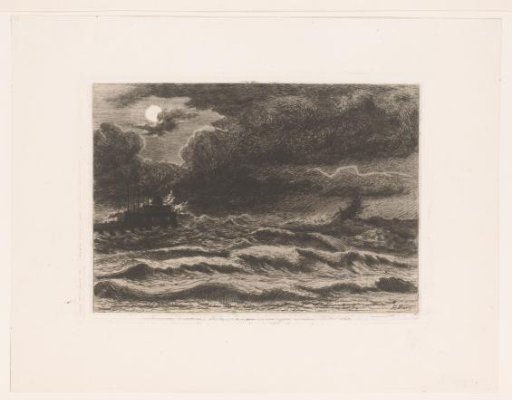 Ship in Distress Near the Harbour