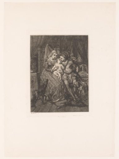 Medieval Nobles with Their Newborn