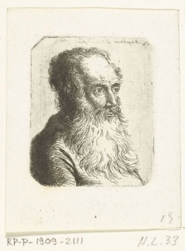 Portrait bust of an old man with a beard