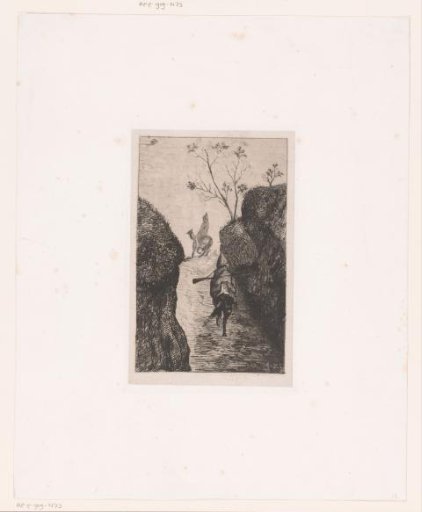 Two riders on a mountain path