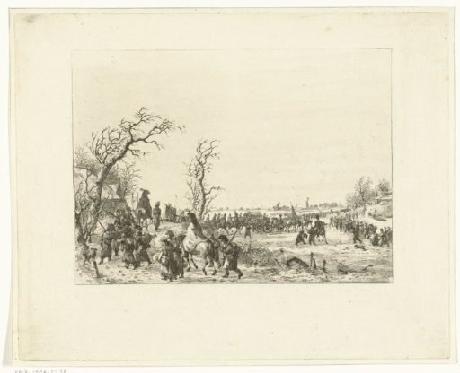 Crossing of the French troops over the Waal in January 1795