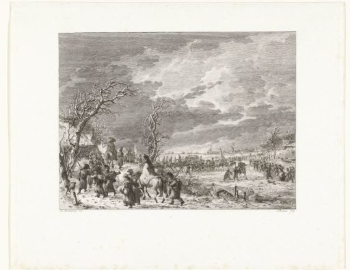 Crossing of the French troops over the Waal in January 1795