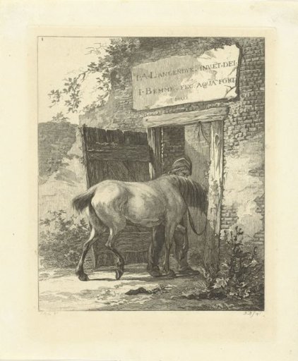 A Stable Boy Leading a Horse into the Stable