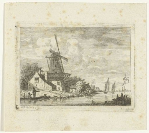 River view with mill