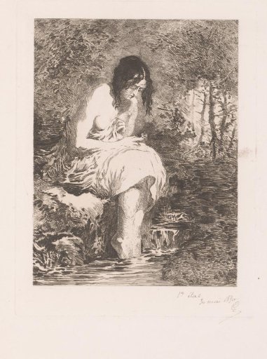 Bathing Young Woman