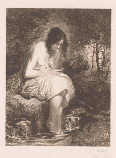 Bathing Young Woman