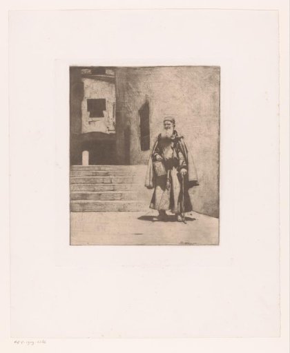 Oriental Priest on a Step