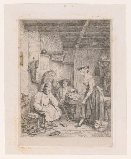 Young woman at the shoemaker's