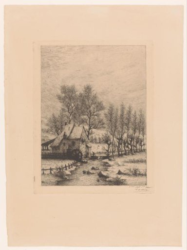 Winter Landscape with Watermill
